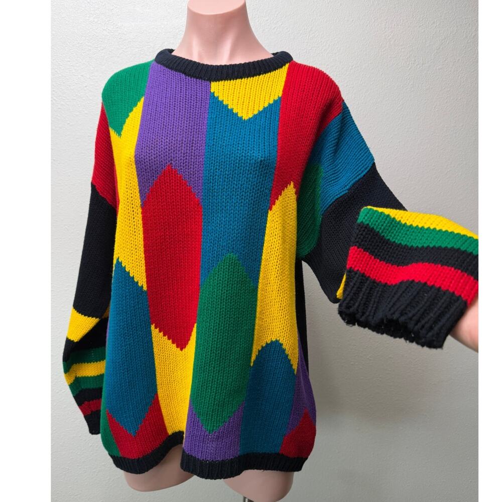 Cherry Stix Multicolor Women's L 80s Vintage Sweater